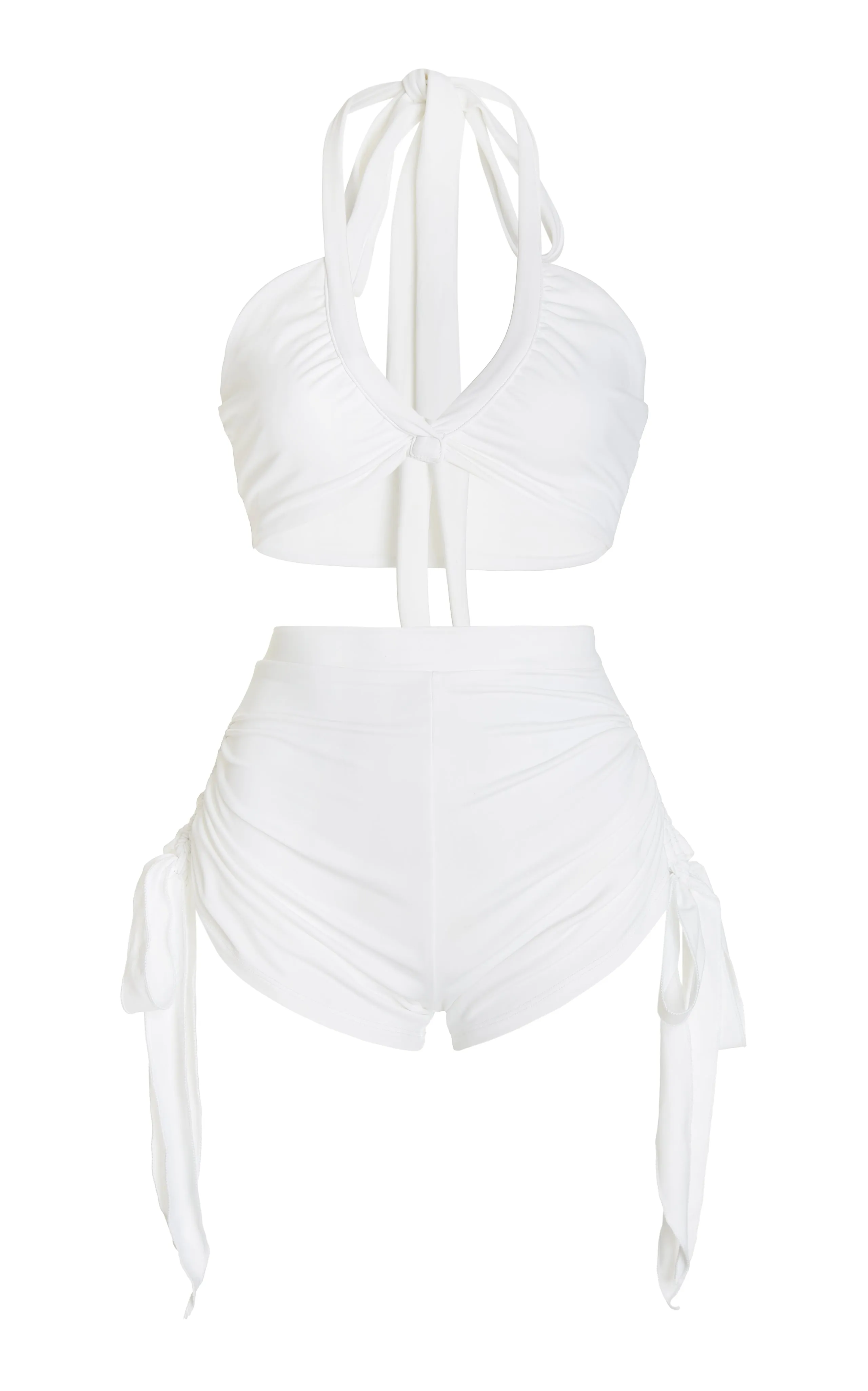 Retro Swim Two Piece-White