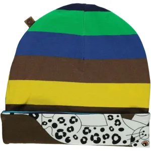 Reversible Beanie in Blue Lolite Stripe
