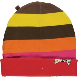 Reversible Beanie in Red Apple Stripe - 1 Left Size 2-3 years