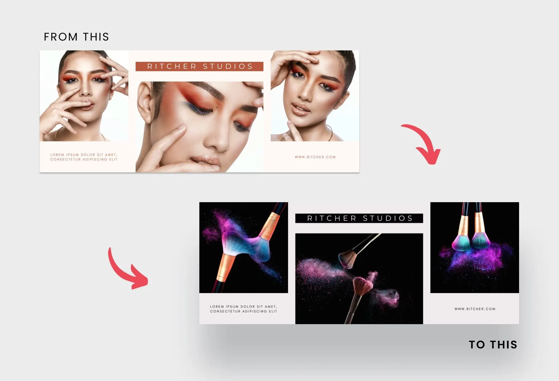Ritcher Studios Facebook Cover for Photographers Editable Canva Template