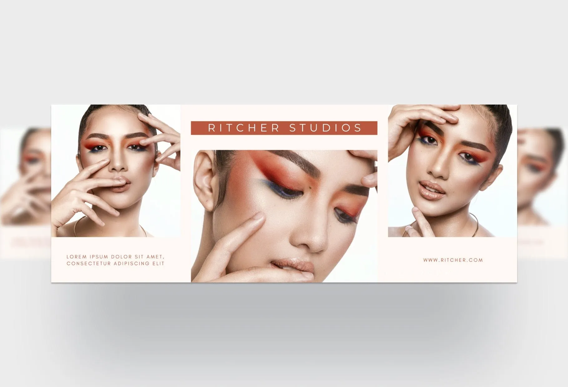 Ritcher Studios Facebook Cover for Photographers Editable Canva Template