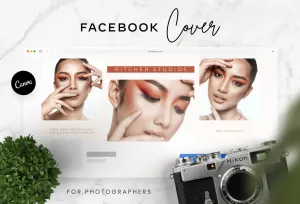 Ritcher Studios Facebook Cover for Photographers Editable Canva Template