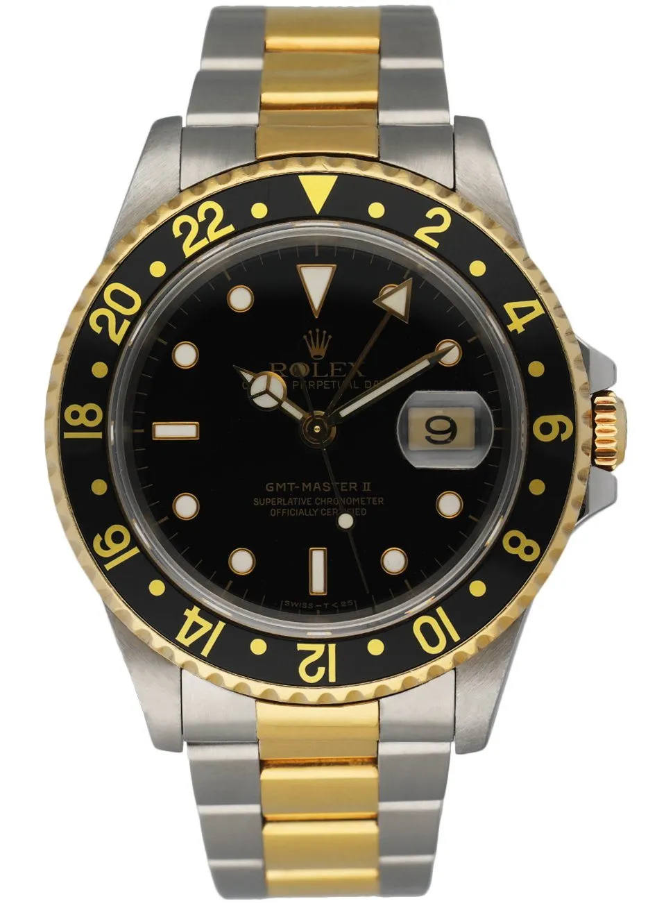 Rolex Oyster Perpetual Date GMT Master ll 16713 Mens Watch