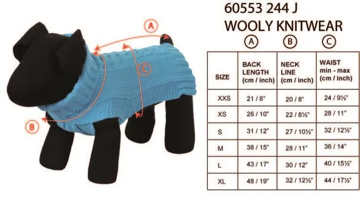 Rukka Pets Wooly Luxury Knit Extra Warm Comfy Dog Jumper Grey