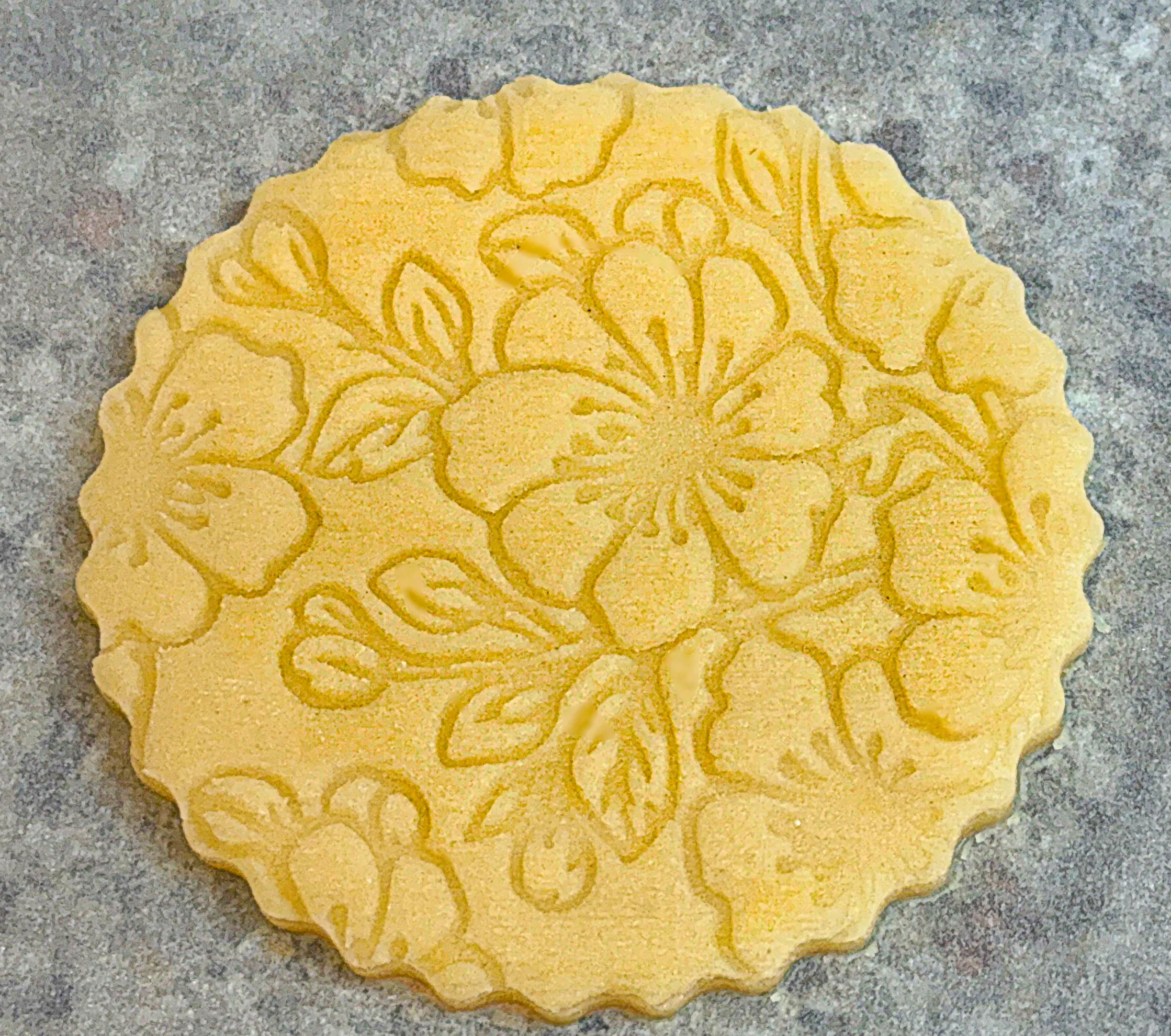 Sakura Embossed Rolling Pin – Japanese Cherry Blossom Texture for Cookies and Clay, Baking Tool, Floral Roller, Gift for Mom & Hostess