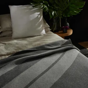 Sarti Striped Throw - Pearl/Heather Grey