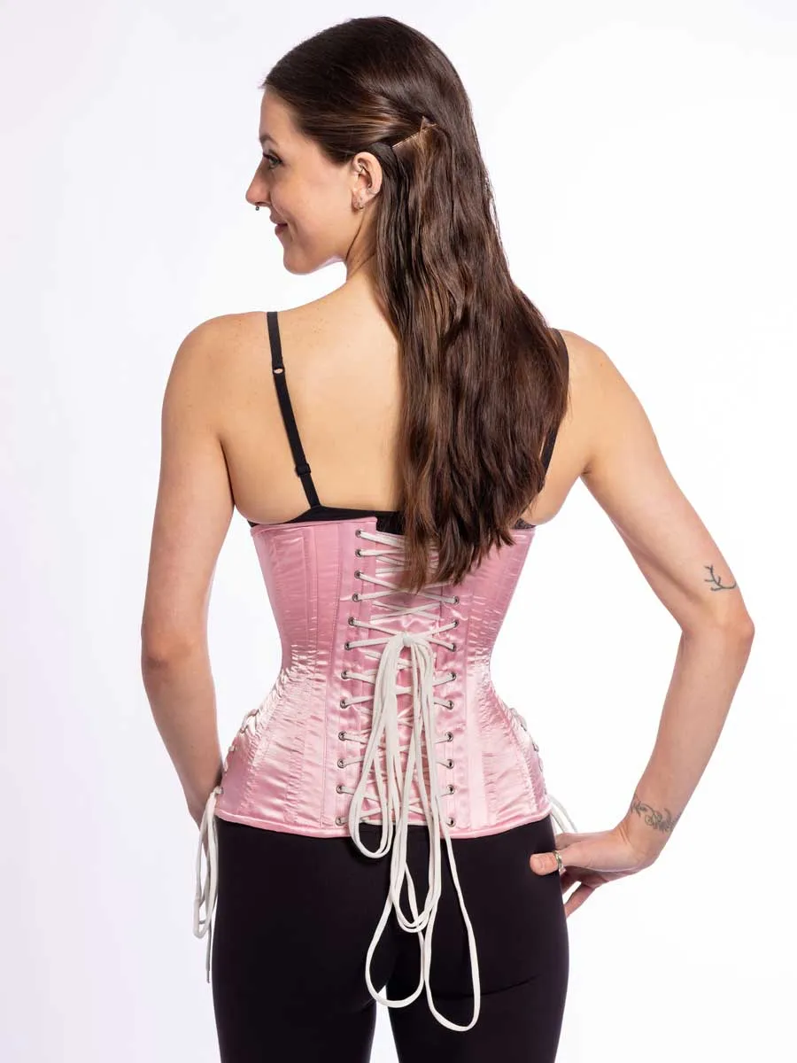 Satin Hourglass Curve Longline Underbust Corset with Hip Ties : CS-426
