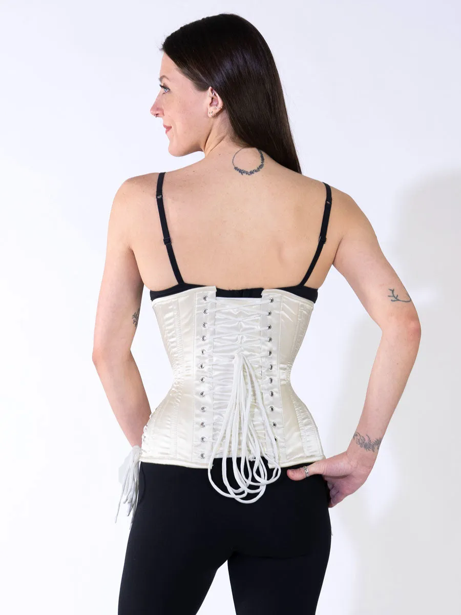 Satin Hourglass Curve Longline Underbust Corset with Hip Ties : CS-426