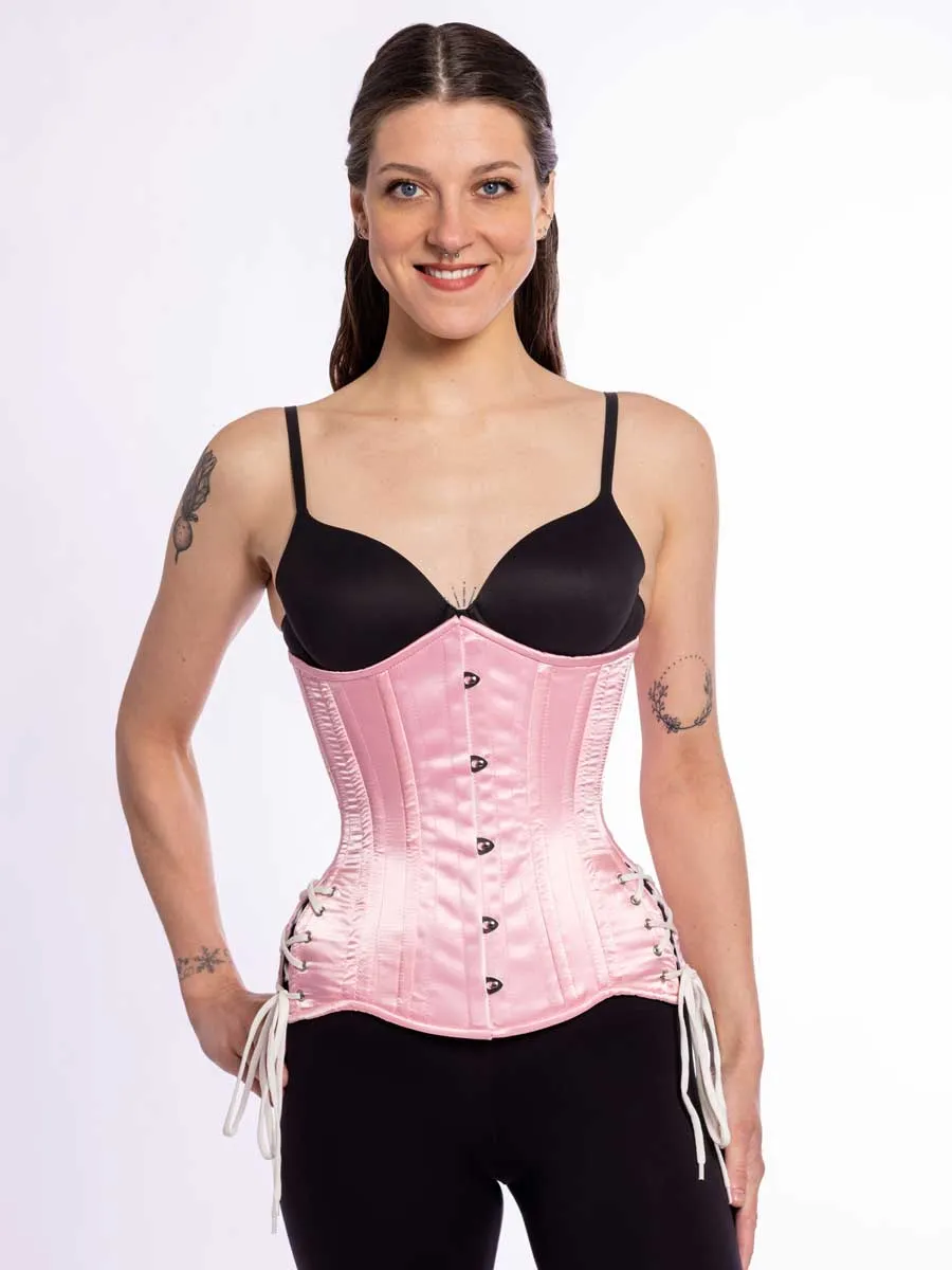 Satin Hourglass Curve Longline Underbust Corset with Hip Ties : CS-426