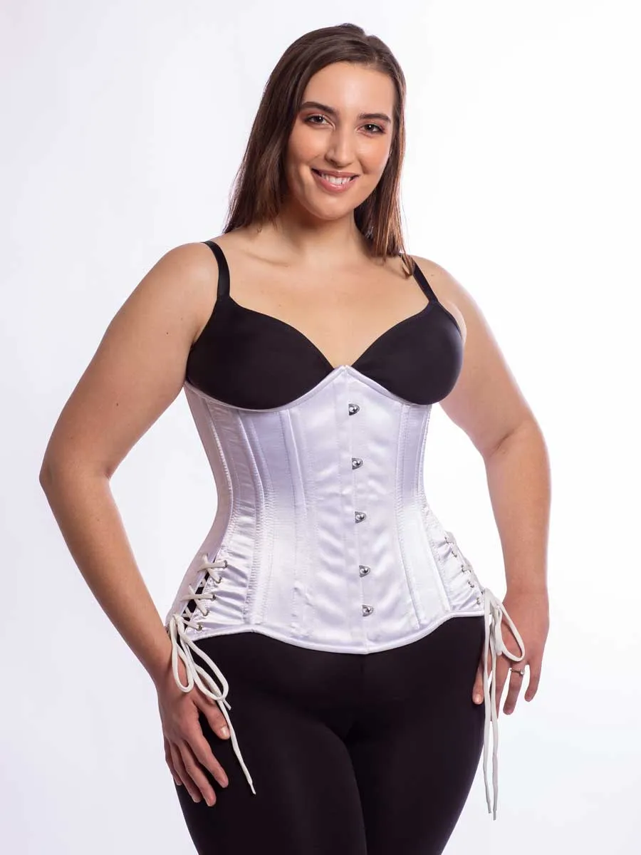 Satin Hourglass Curve Longline Underbust Corset with Hip Ties : CS-426