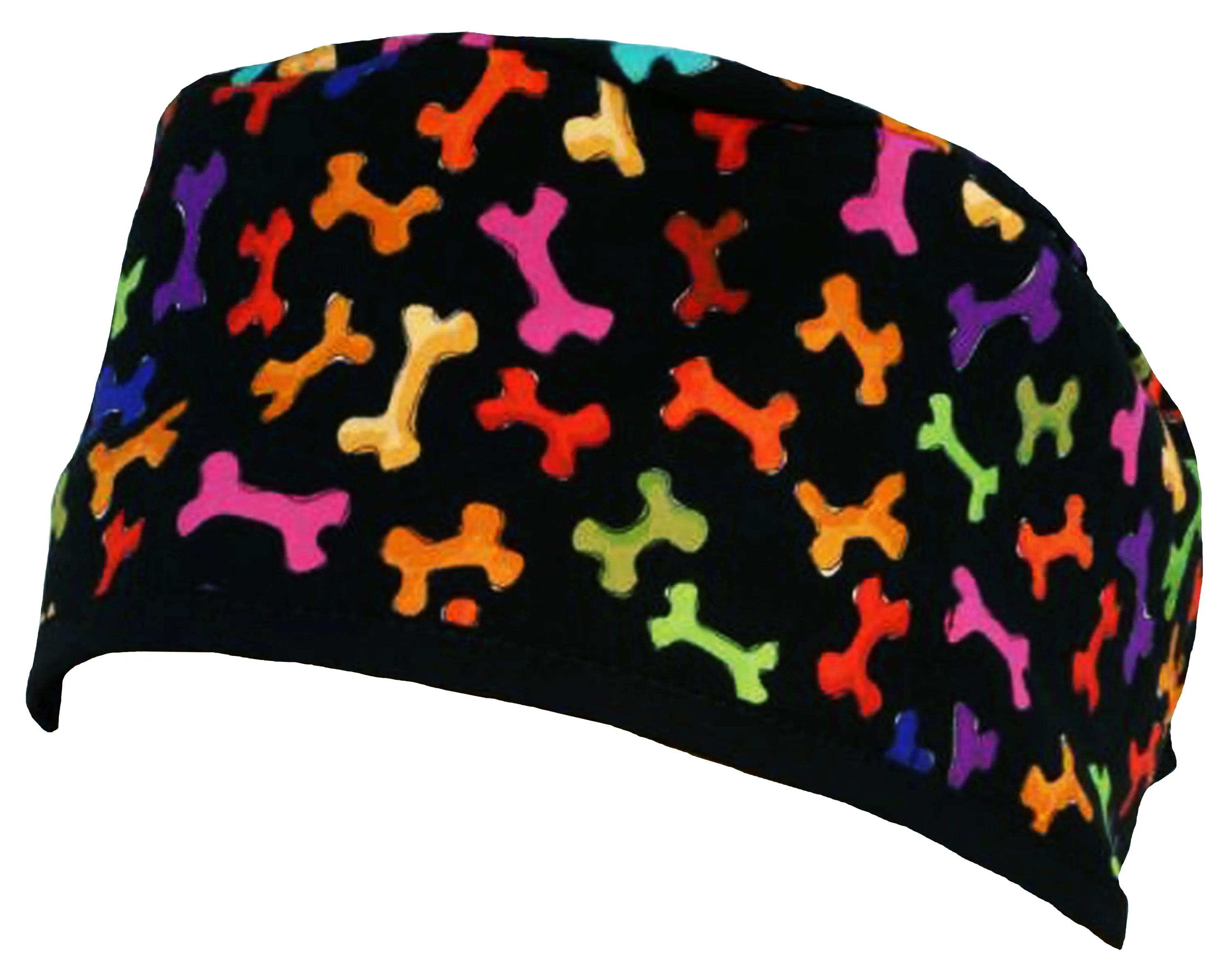 Scrub Cap Medical Surgeon Head Cover Surgical Hat Nurse Nursing Operating Room, Dog Bones