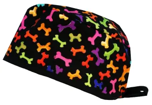 Scrub Cap Medical Surgeon Head Cover Surgical Hat Nurse Nursing Operating Room, Dog Bones