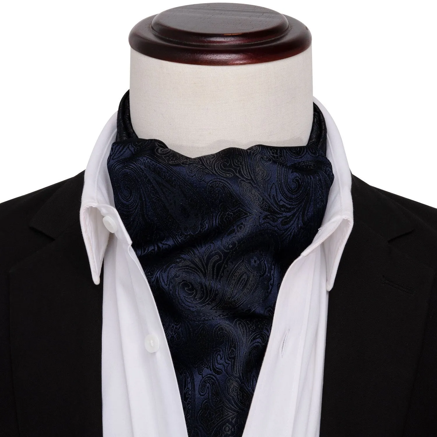 Silk Cravat Ascot Tie Set For Men