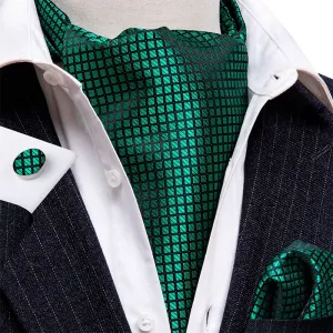 Silk Cravat Ascot Tie Set For Men