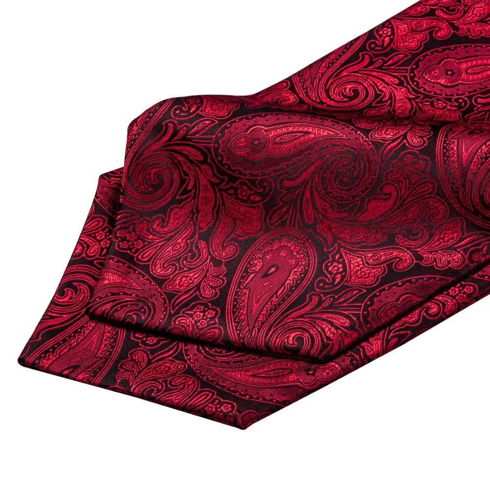 Silk Cravat Ascot Tie Set For Men