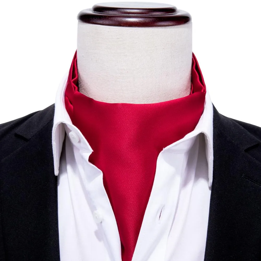 Silk Cravat Ascot Tie Set For Men