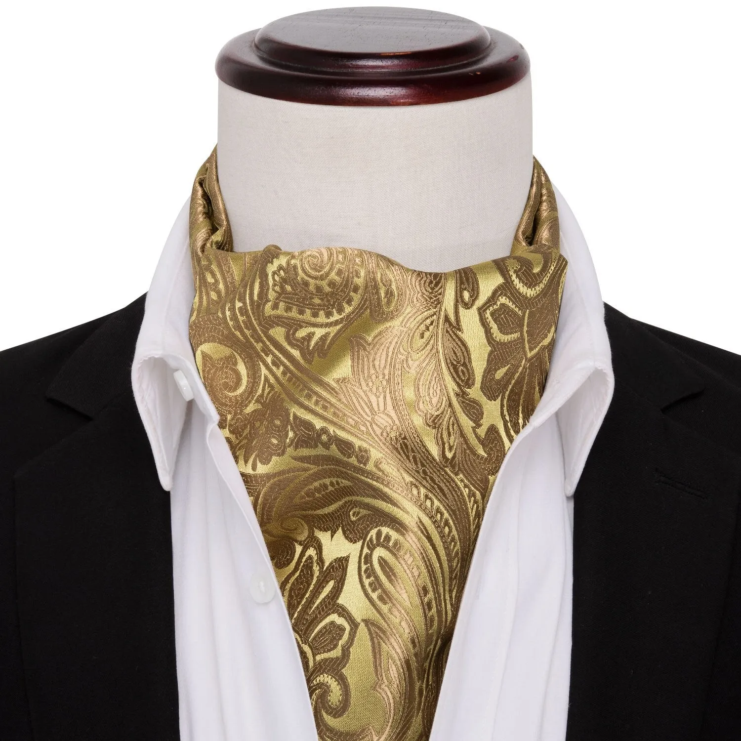 Silk Cravat Ascot Tie Set For Men