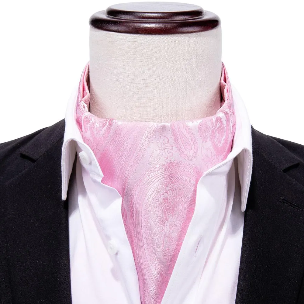 Silk Cravat Ascot Tie Set For Men