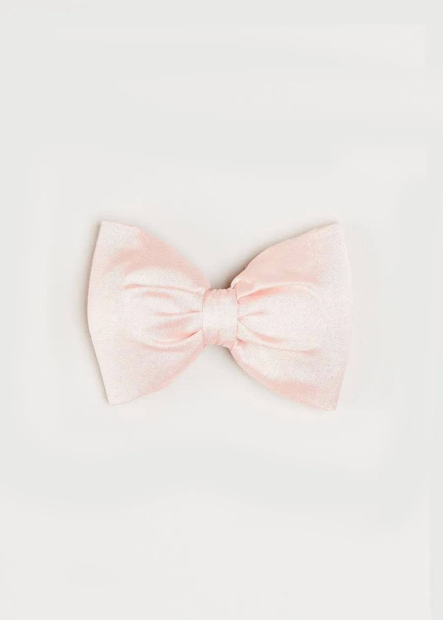 Silk Small Bow Clip in Pink
