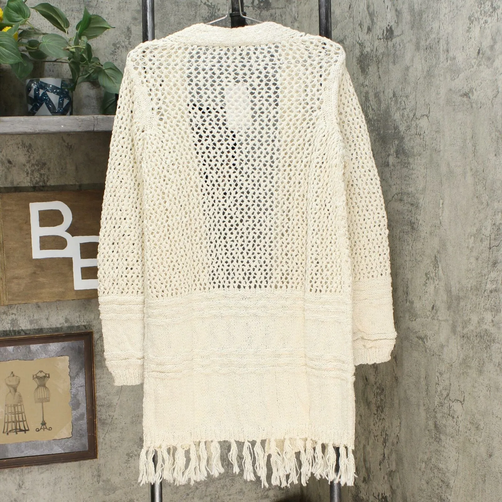 Skinnygirl Women's Mayflower Open Weave Duster Cardigan