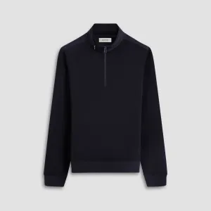 Soft Touch Solid Quarter-Zip Pullover With Hood