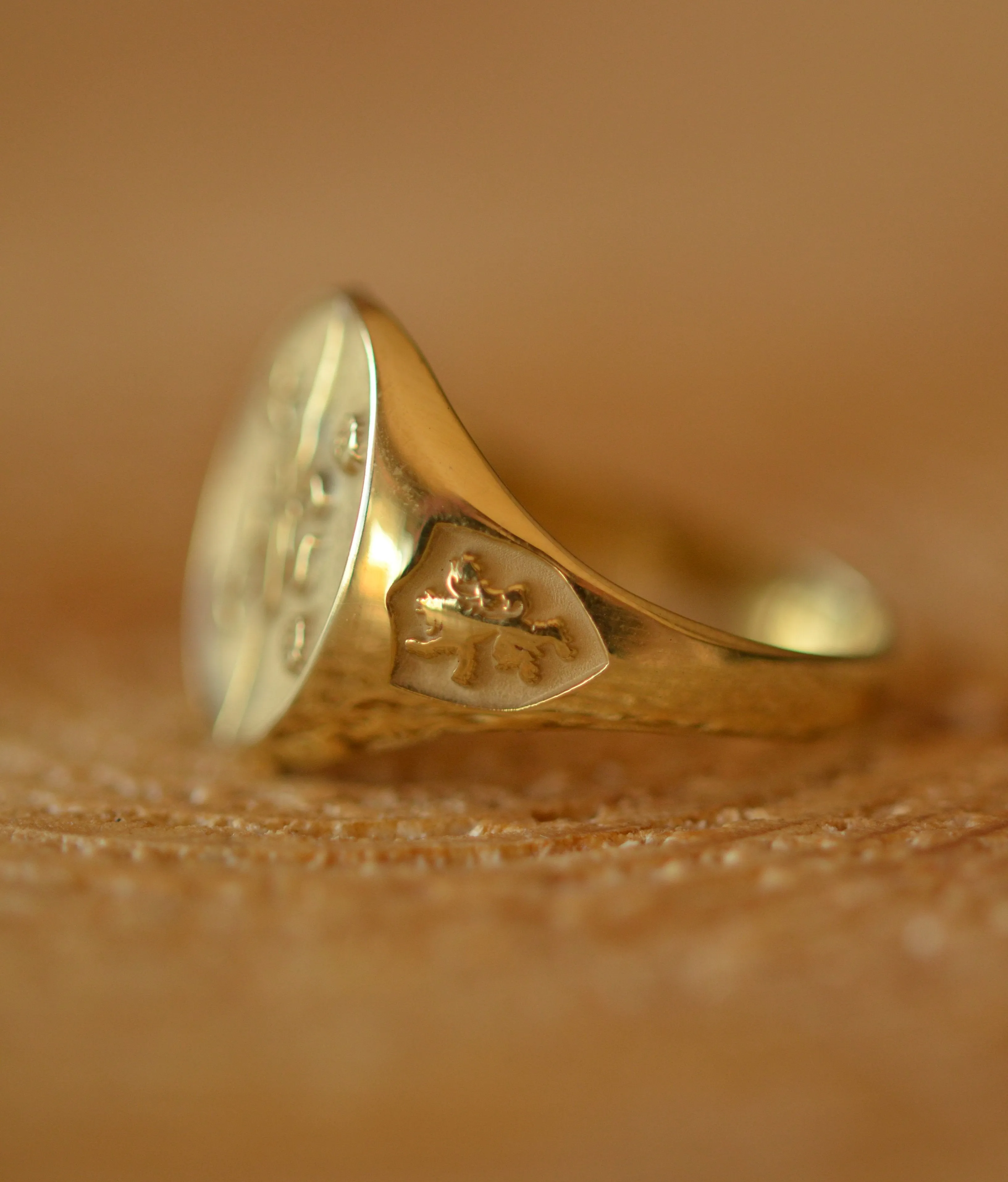 Solid Gold Custom Made Family Crest Ring
