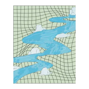 Space Time River Flow Hand Tufted Wool Rug