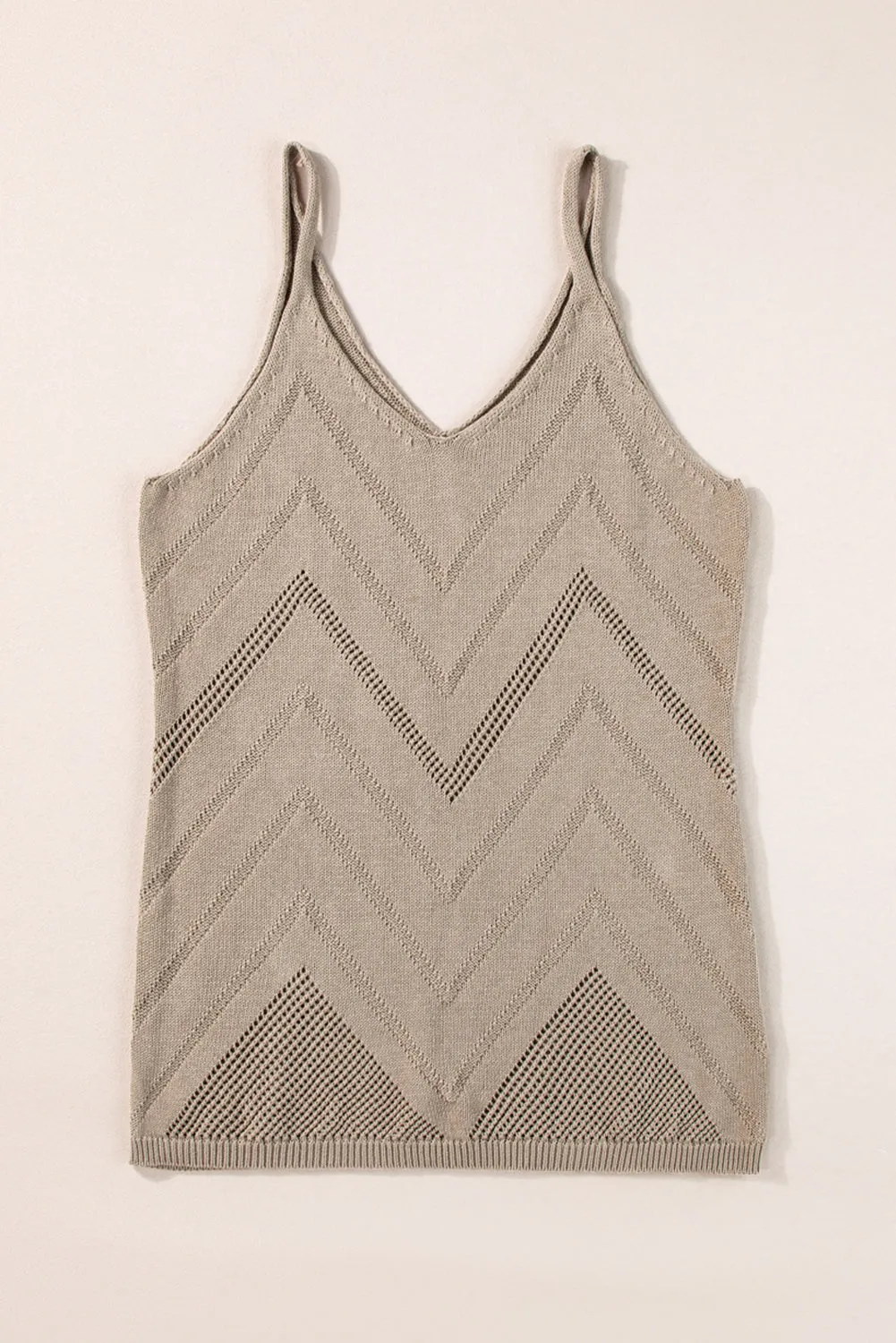 Spaghetti Straps Sweater Vest in Cafe