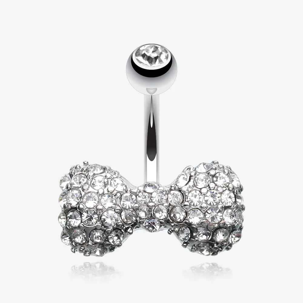 Sparkle Wonder Bow-Tie Belly Button Ring