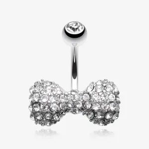 Sparkle Wonder Bow-Tie Belly Button Ring