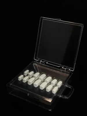 Square Shape Ivory White Salon Nails 100pcs