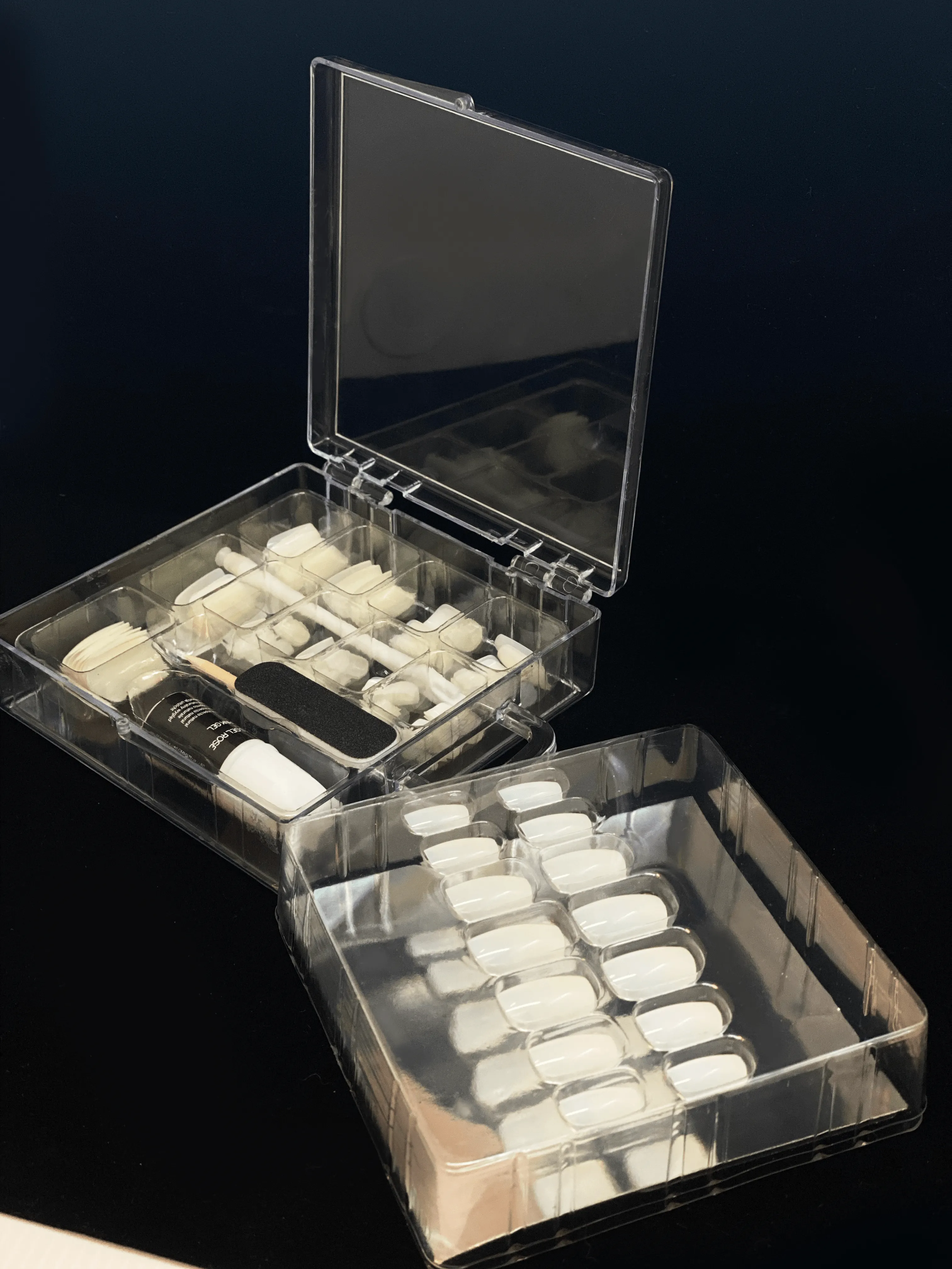 Square Shape Ivory White Salon Nails 100pcs
