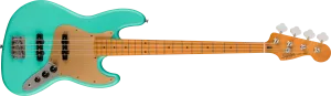 Squier 40th Anniversary Jazz Bass®, Vintage Edition, Maple Fingerboard, Gold Anodized Pickguard, Satin Sea Foam Green