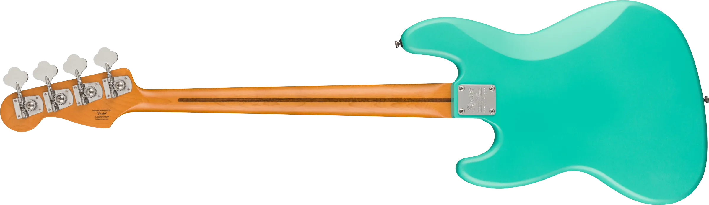 Squier 40th Anniversary Jazz Bass®, Vintage Edition, Maple Fingerboard, Gold Anodized Pickguard, Satin Sea Foam Green