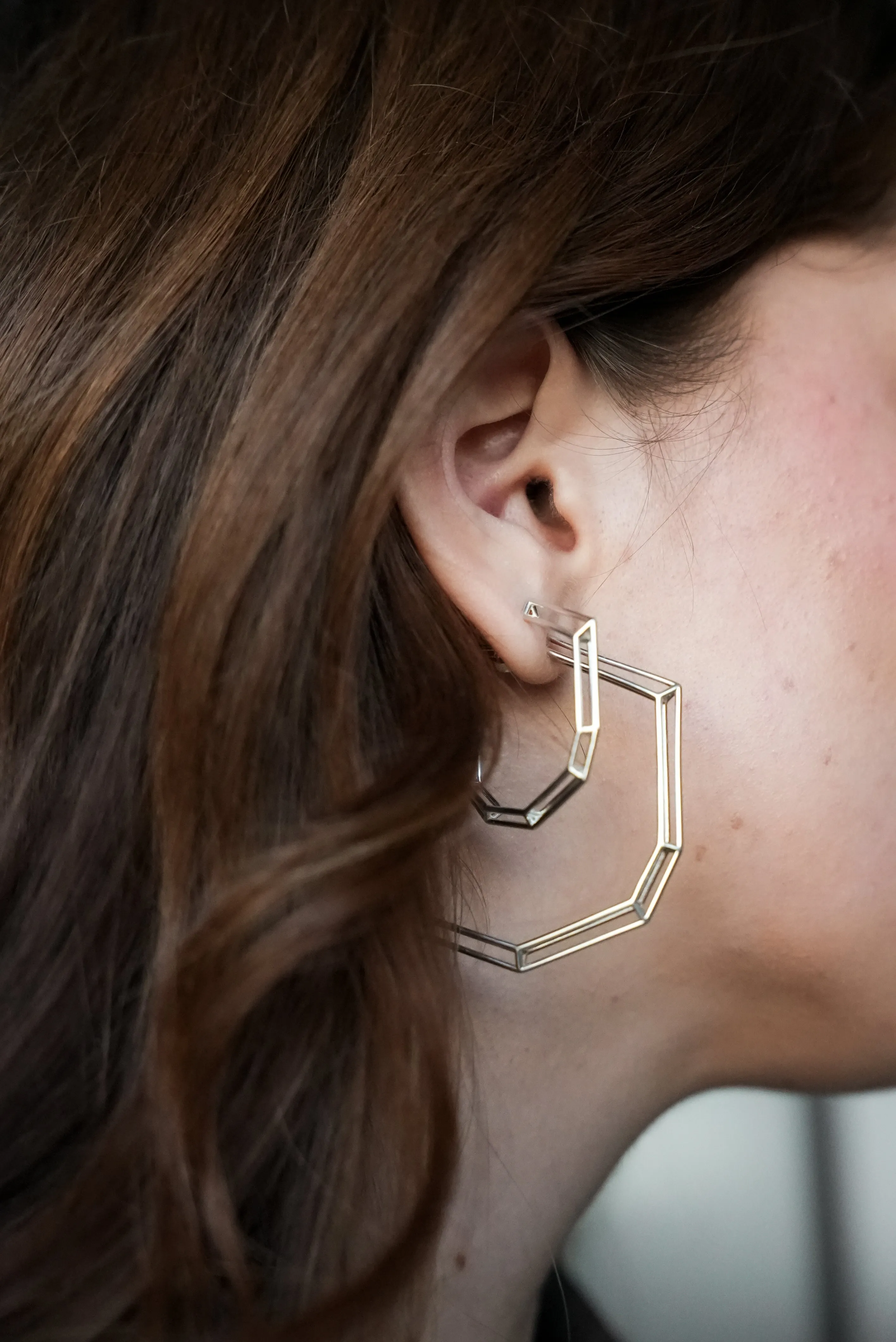 Sterling Silver "Strength Hoops" in Medium