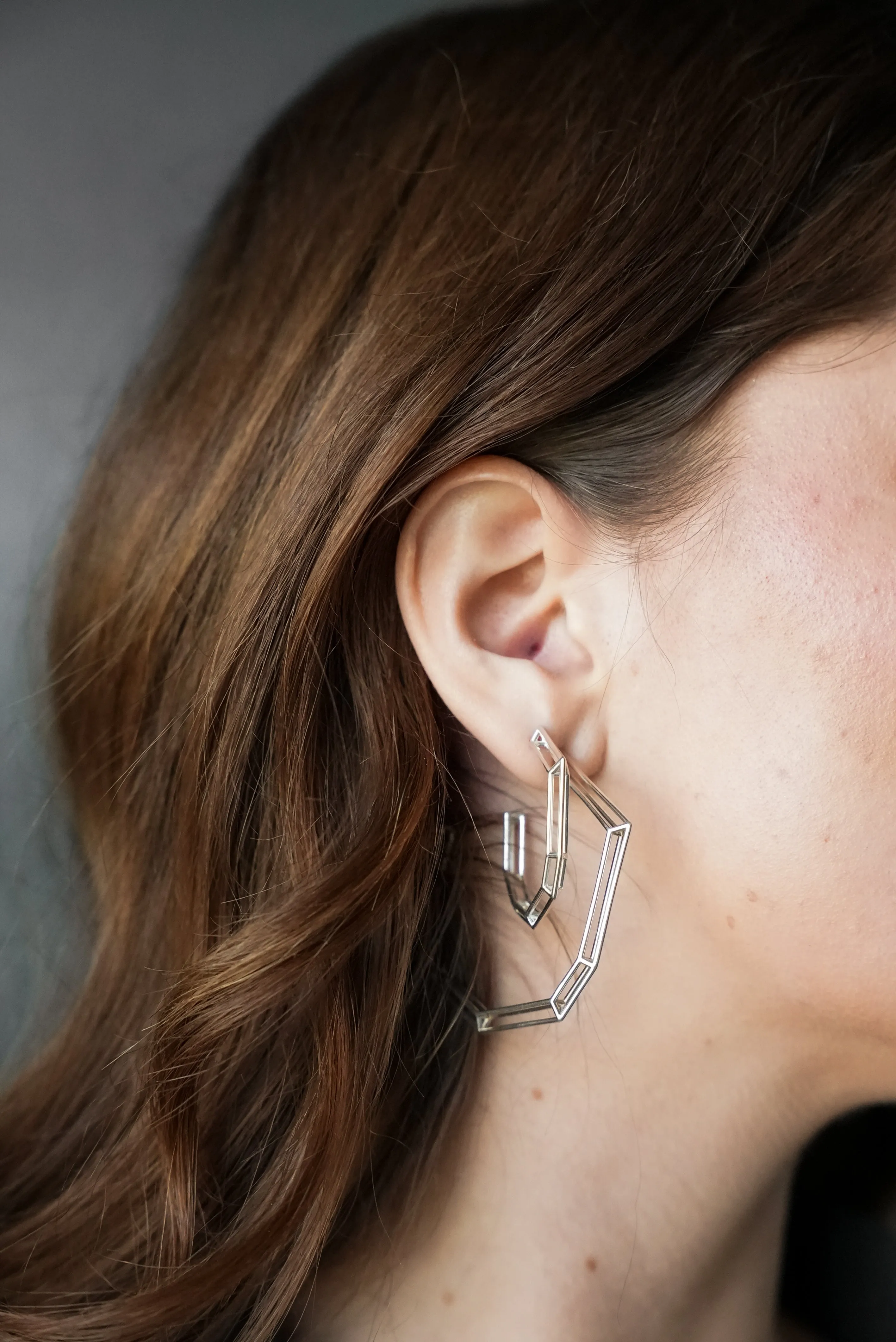 Sterling Silver "Strength Hoops" in Medium
