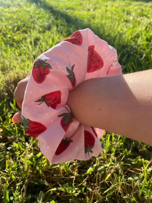Strawberry Fruit Scrunchie Hair Tie
