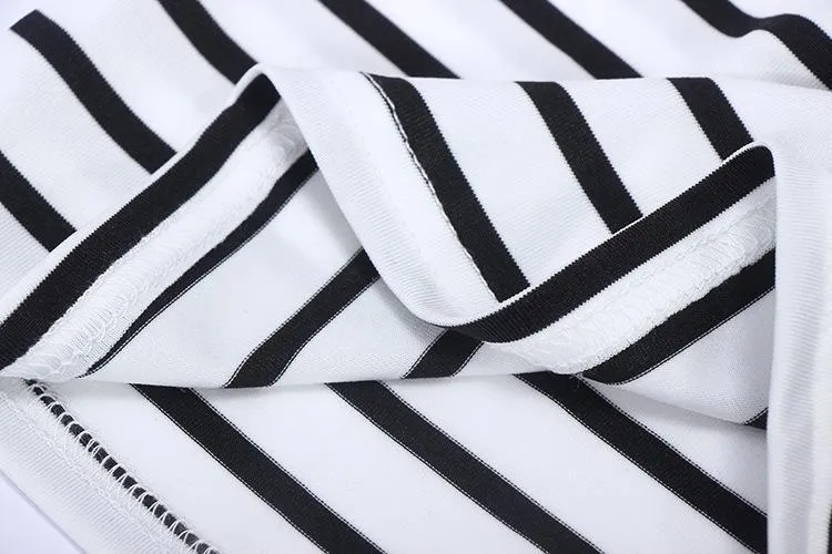 Striped Backless Romper