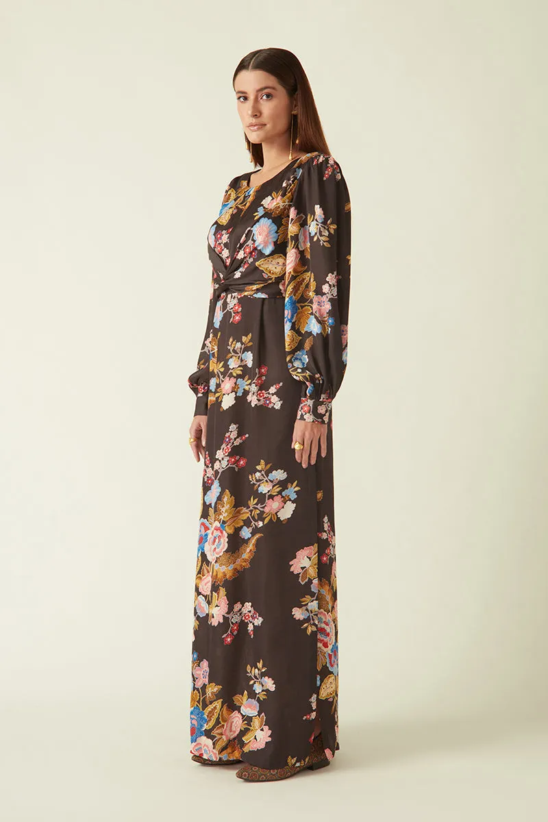 Summer Dress Linen Satin Printed-Fashion Edit Java 03A-4JV-66-Payal Pratap