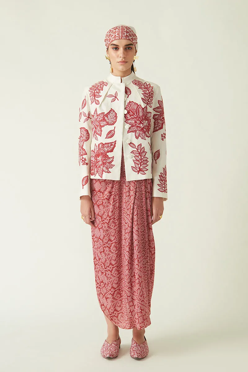 Summer Jacket Silk Cupro Bacan Embroidered-Java E2-Fashion Edit-7JV-38-Payal Pratap