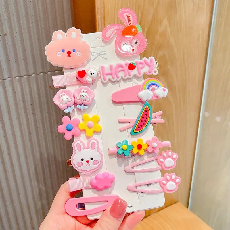 Summer Theme Hair Clips (Set of 14)