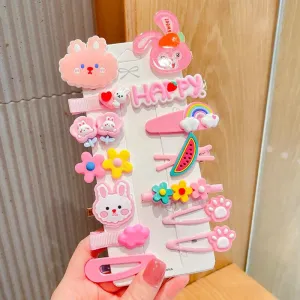 Summer Theme Hair Clips (Set of 14)