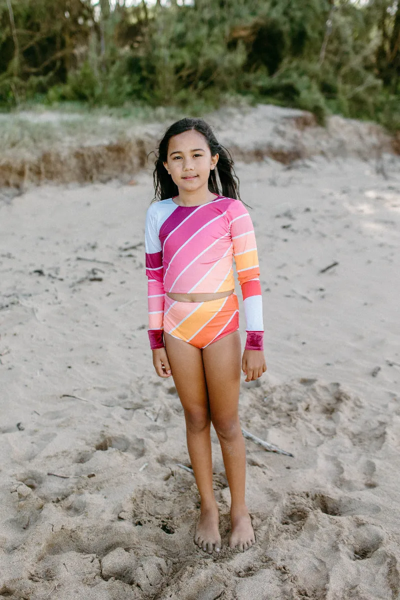 Sunset Beach Rainbow Two Piece Swimsuit