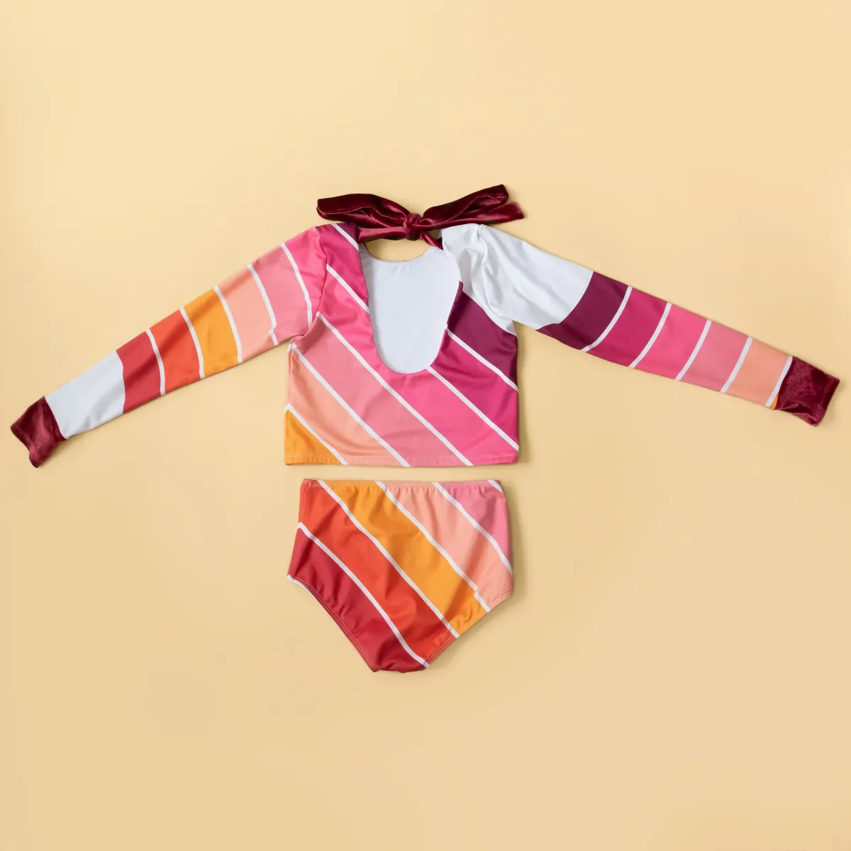 Sunset Beach Rainbow Two Piece Swimsuit
