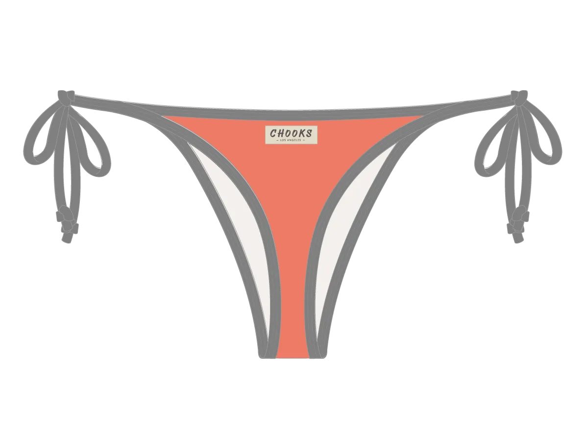 Sunset Coral Side-Tie Bottom