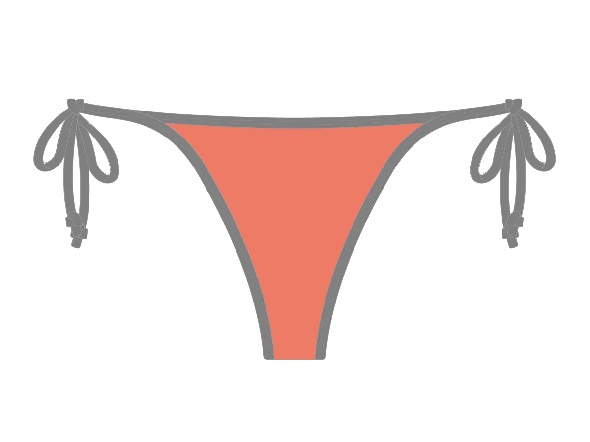 Sunset Coral Side-Tie Bottom