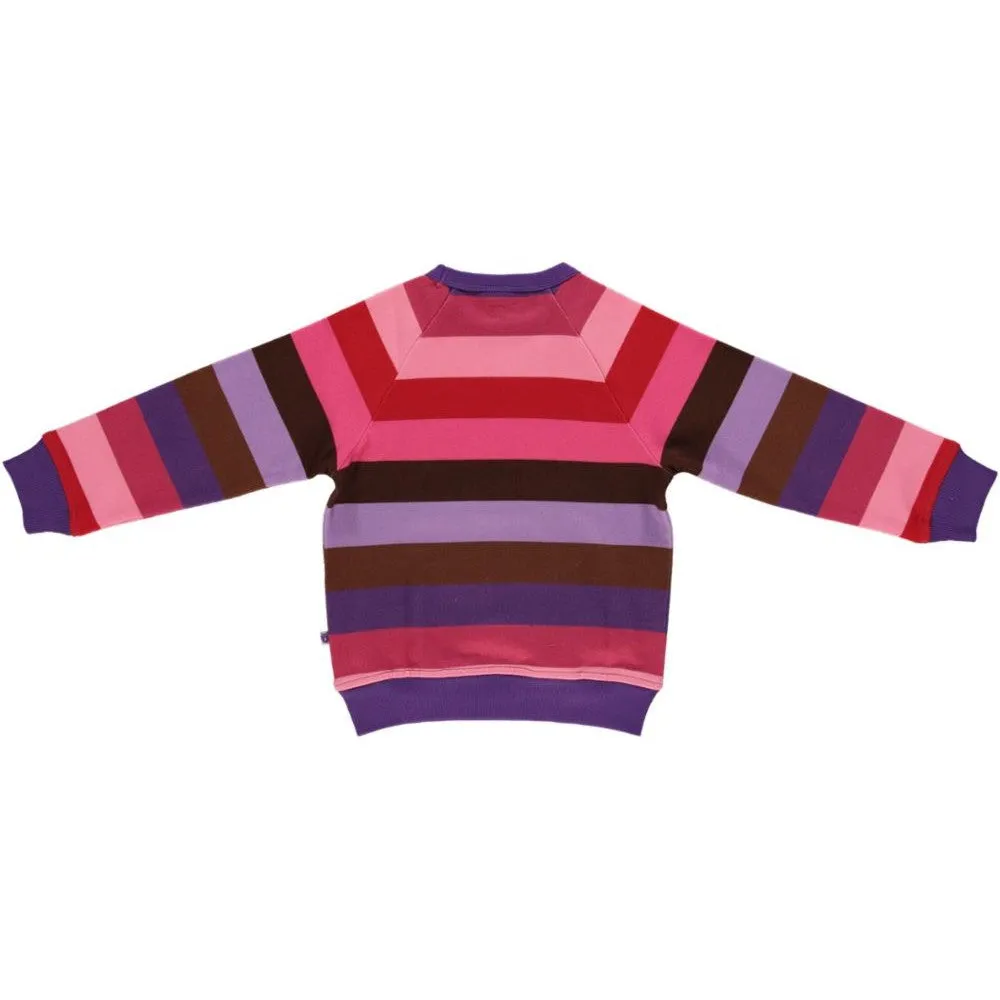 Sweatshirt With Stripes & Front Pocket - Purple Heart - 1 Left Size 3-4 years