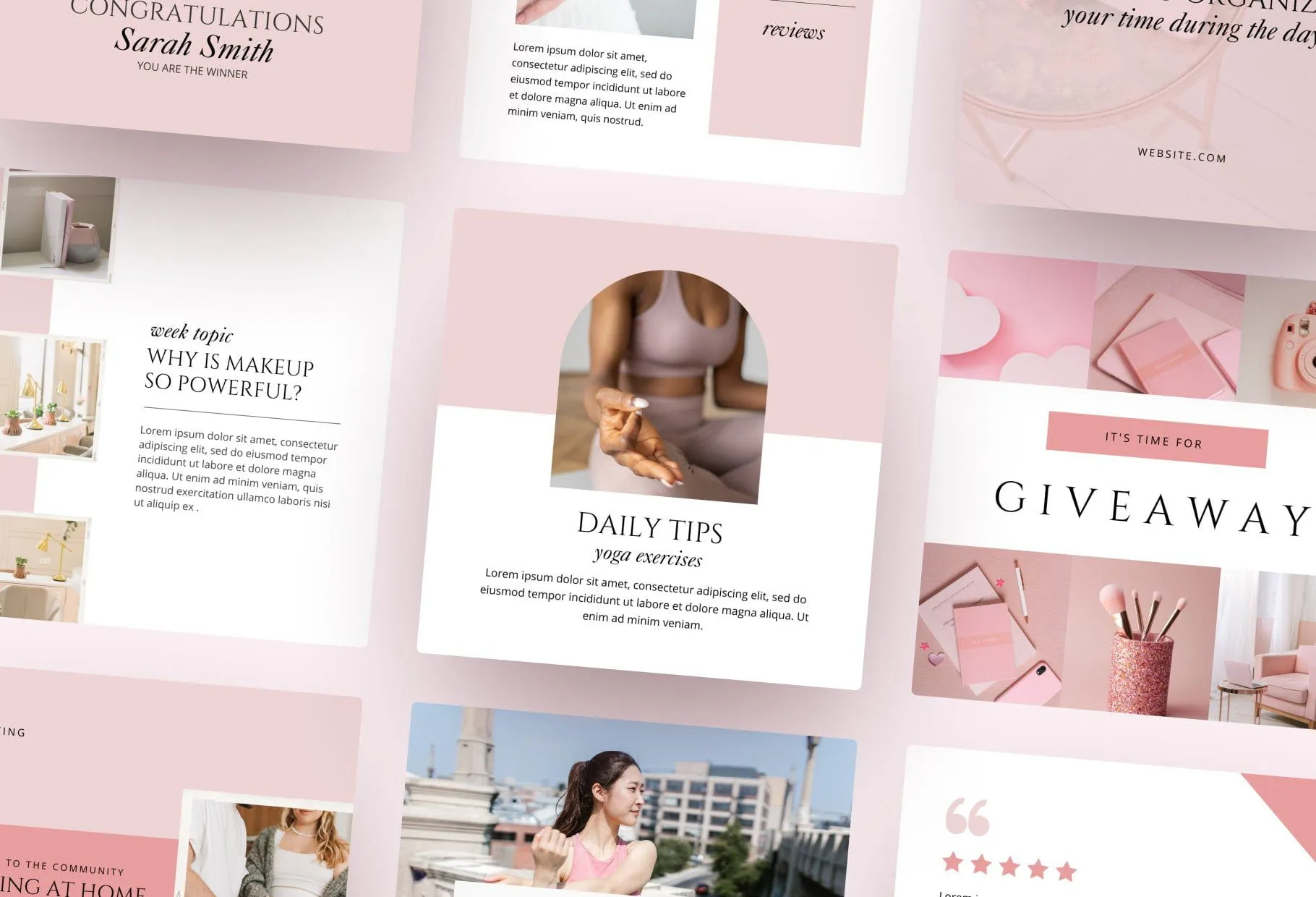 Sweet Pink Facebook Group Posts Templates