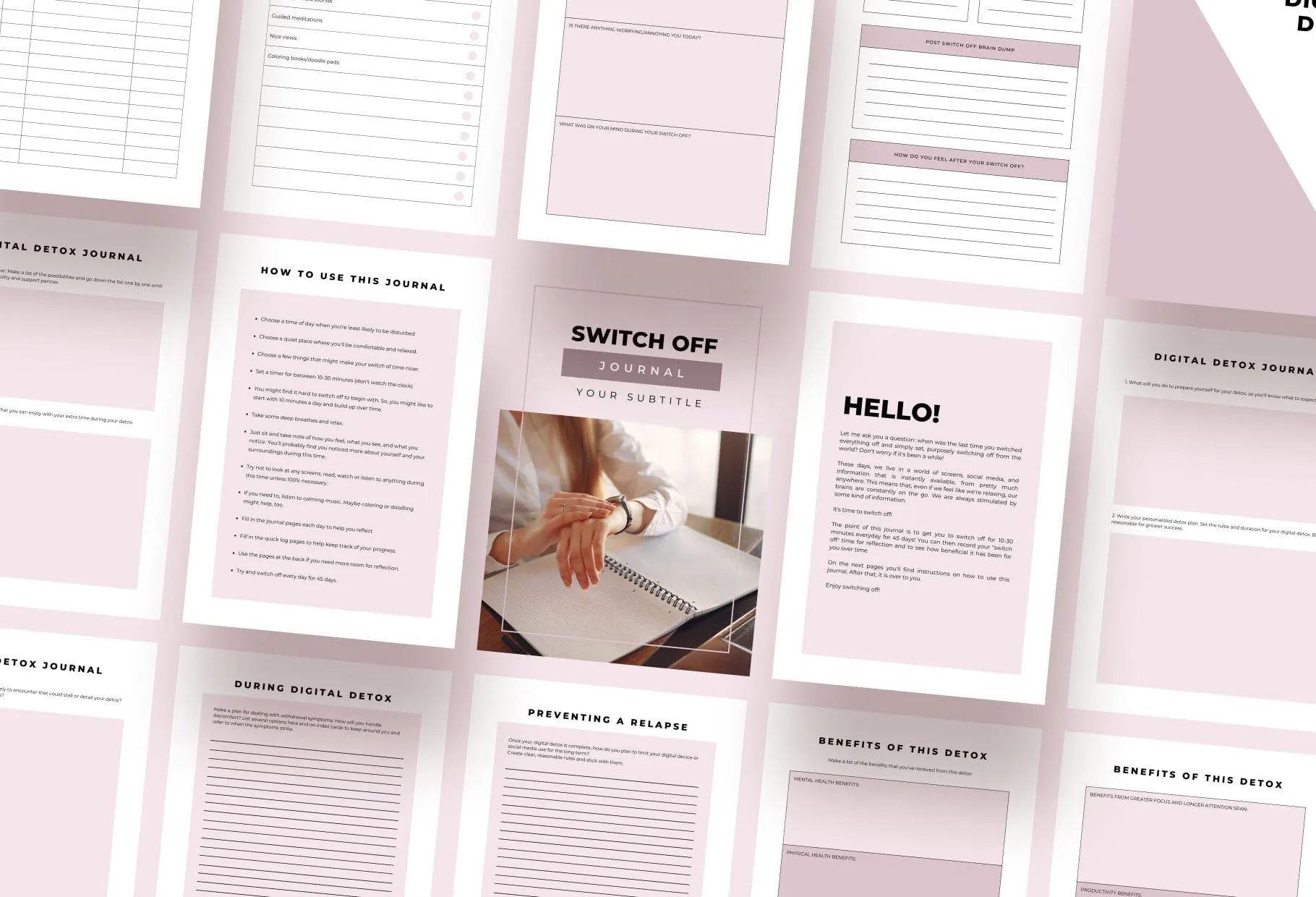 Switch Off Journal Canva Template