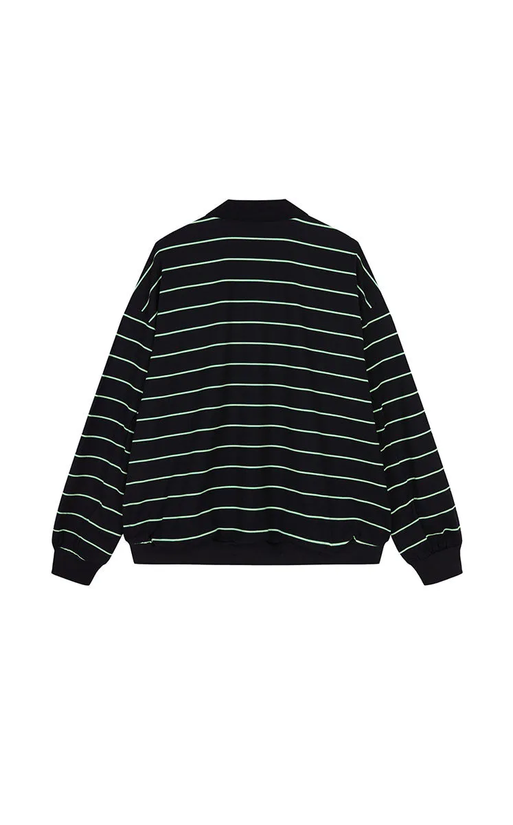 T-shirt / JNBY Striped Cotton Long-Sleeve Polo
